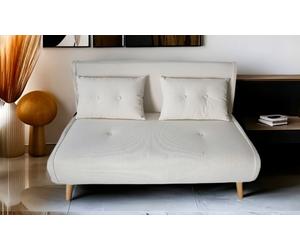 Canapé convertible Lipik en velours côtelé beige 2 places Kocoon