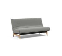 Canapé convertible lit ASLAK 140 Nordic Cover Soft Spring tissu Bouclé Ash Grey