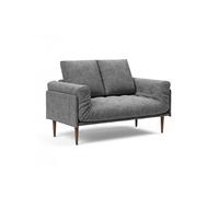 Canapé convertible lit ROLLO STYLETTO CLASSIC pieds chêne foncé tissu Twist Charcoal