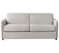 Canapé Convertible Moderne 2 Places avec Pieds en Plastique et Tissu Gris Ishoj