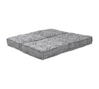 Canapé convertible modulable pour 2 personnes vidaXL en tissu gris clair