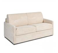 Canapé convertible PARADISO EXPRESS 120cm matelas 14cm velours côtelé crème