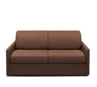 Canapé convertible PARADISO EXPRESS 140cm matelas 14cm marron chocolat