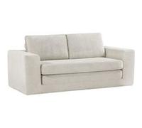 Canapé convertible SABAIDECO BERTILLE 3 places tissu VINCI beige Beige brun