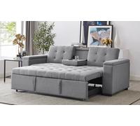 Canapé convertible 3 places en tissu bleu pétrole NOHO