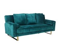 Canapé Convertible Velours "Albine" 210cm Vert
