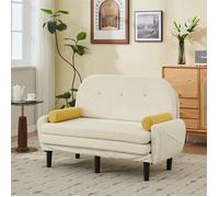 Canapé Convertible Velours Côtelé, Clic Clac 2 places Convertible avec Rangement et Coussin, Dossier Réglable, Canapé Lit Pas Cher