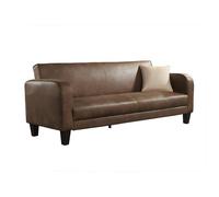 Canapé club 3 places convertible INICIO en microfibre aspect cuir vieilli