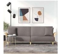 vidaXL Canapé-lit avec accoudoirs taupe tissu Gris