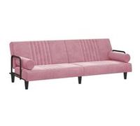 Canape convertible vidaxl 1 places en velours rose 89 x 205 x 47 cm rose G