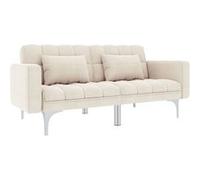 vidaXL Canapé-lit Crème Tissu 247216