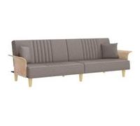 Canape convertible vidaxl 3 places en tissu marron 89 x 224 x 70 cm marron G