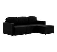 Canape convertible vidaxl 3 places en tissu noir 72.5 x 216 x 72 cm noir G