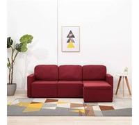 Canape convertible vidaxl 3 places en tissu rouge 72.5 x 216 x 72 cm rouge G