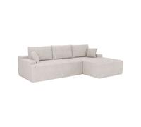 Canapé Coredo avec housse en velours côtelé & coussins décoratifs Beige