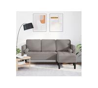 vidaXL Canapé d'angle 3 Places Taupe 160 cm en Tissu