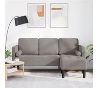 vidaXL Canapé d'angle 3 Places Taupe 160 cm en Tissu