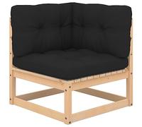 Canapé d'angle de Jardin avec Coussins Canapé d'angle de Patio Meuble de Terrasse Canapé de Jardin Extérieur 807286