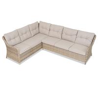 Canapé d’angle de jardin Toledo Corner en techno rotin beige Garden Point