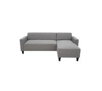 Canapé d angle fi e 4 places BOB Tissu souris Réversible L 197 P 117 H 65 cm Gris