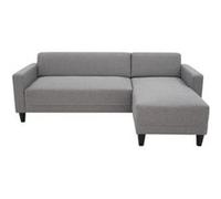 Canapé d angle fi e 4 places BOB Tissu souris Réversible L 197 P 117 H 65 cm Gris Gris G
