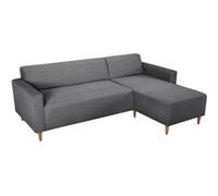 Canapé d'angle fixe réversible - 4 places - BOB - Velours cotelé Anthracite - 197 x 138 x 65 cm