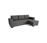 Canapé d angle fi e réversible 4 places Tissu Anthracite L245 P150 H86 cm HAMILTON Anthracite G