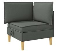 Canapé d&apos angle avec rangement Gris foncé Tissu