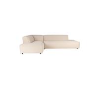 Canapé d'angle 3 places gauche en tissu beige Fat Freddy Rib