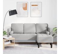 Canapé d'angle 3 places vidaXL Gris Nuage 160 cm Tissu