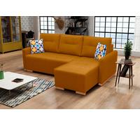 Canapé d'angle avec fonction sommeil et coffre de lit spacieux - Canapé-lit d'angle confortable avec housse facile d'entretien, coussins interchangeables et beaucoup d'espace de rangement pour les pet
