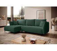 Canapé d'angle BARI avec fonction de couchage et repose-pieds, largeur 276 cm, Catch me 21, ottoman : à gauche