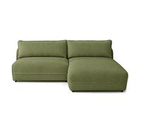 Canapé d'angle Best Mobilier Lucien droit 4 places ouvert tissu bouclette Vert