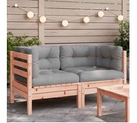 Vidaxl Canapé D'angle De Jardin Avec Coussins 2pcs Bois Massif Douglas