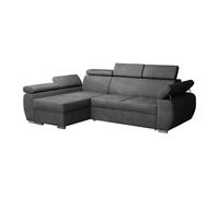 Canapé d'angle Columbus 132, Gris, Fonction de couchage, 255x170x85cm