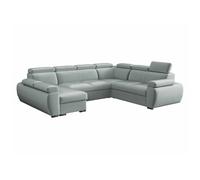 Canapé d'angle Columbus 134, Gris, Fonction de couchage, 325x260x85cm