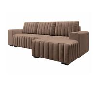 Canapé d'angle Columbus 154, Marron, Fonction de couchage