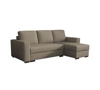 Canapé d'angle Columbus 187, Brun clair, Fonction de couchage