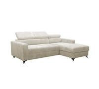 Canapé d'angle Columbus 191, Brun clair, Fonction de couchage