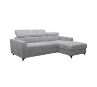Canapé d'angle Columbus 191, Gris, Fonction de couchage, 236x172x82cm