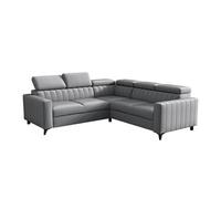 Canapé d'angle Columbus 201, Gris, Fonction de couchage, 247x247x80cm