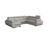 Canapé d'angle Columbus 214, Gris, Fonction de couchage, 325x260x85cm