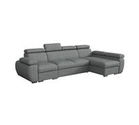Canapé d'angle Columbus 227, Gris, Fonction de couchage, 320x170x85cm