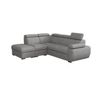 Canapé d'angle Columbus 228, Gris, Fonction de couchage, 260x230x85cm