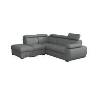 Canapé d'angle Columbus 228, Gris, Fonction de couchage, 260x230x85cm