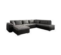 Canapé d'angle Comfivo 114, Gris, Fonction de couchage, 348x205x76cm