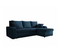 Canapé d'angle Comfivo 135, Bleu, Fonction de couchage, 238x147x80cm