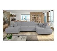 Canapé d'angle Comfivo 138 - Comfivo - Poso 110 - Gris - Fonction de couchage - Ressorts Zig Zag