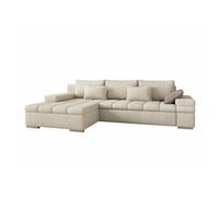 Canapé d'angle Comfivo 169, Brun clair, Fonction de couchage