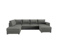 Canapé d'angle Comfivo 189, Gris, Fonction de couchage, 305x188x85cm